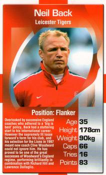 2003 Top Trumps England Rugby Heroes #NNO Neil Back Front